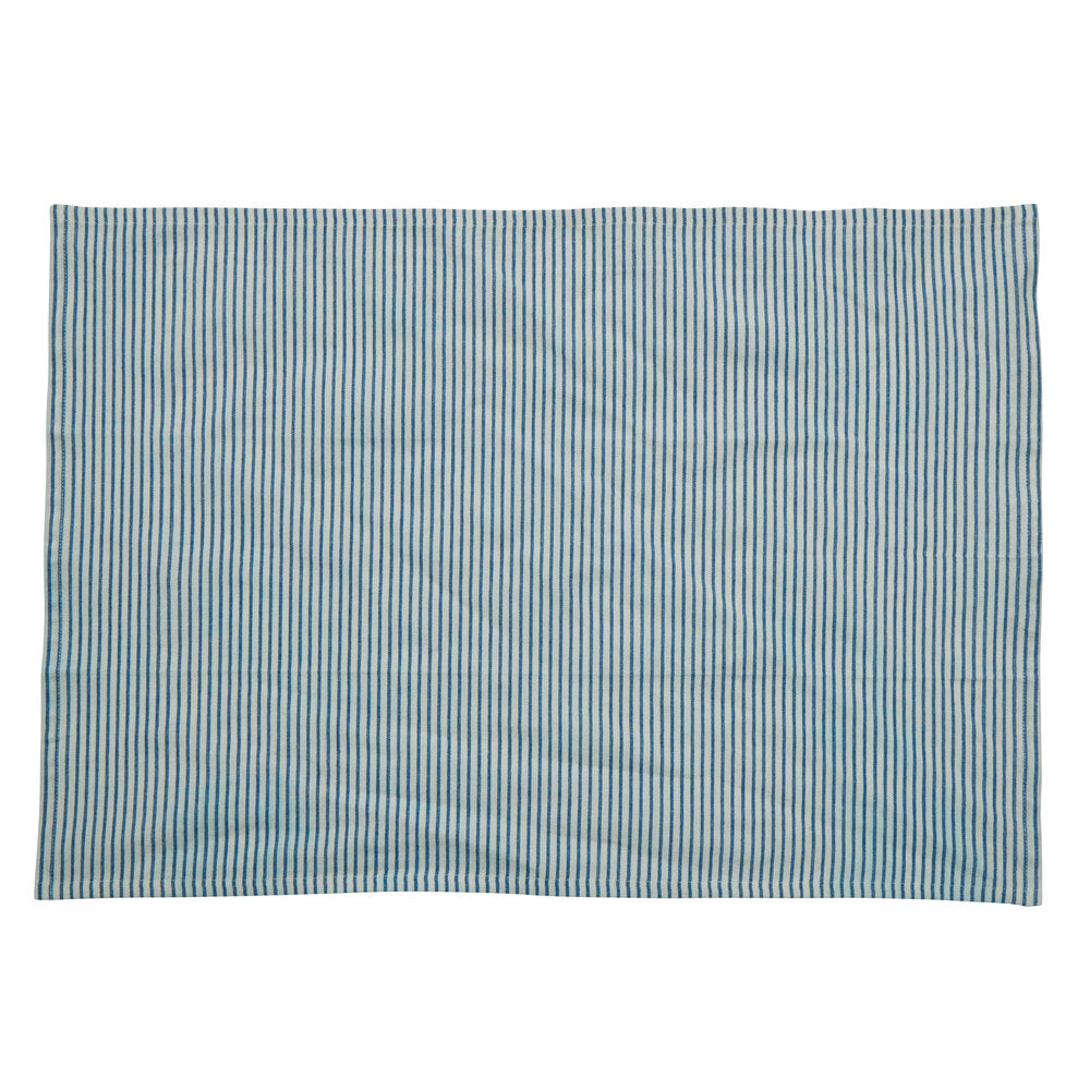 Stripe viskestykke smal, blå - 50x70 cm